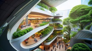 食品スーパーをコアテナントとした複合施設